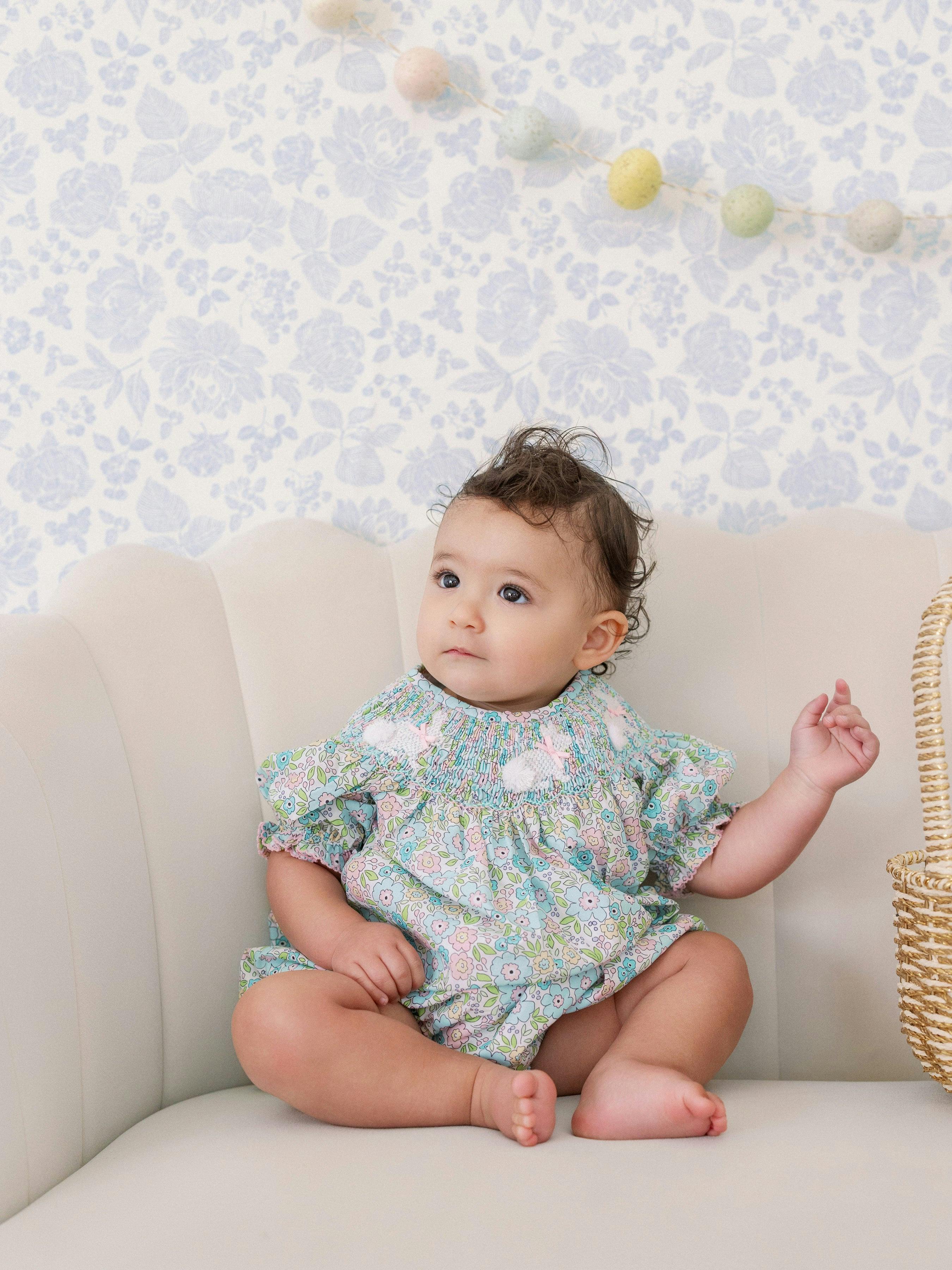 Polly Bunny Smocked Bubble