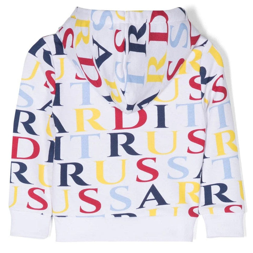 TRUSSARDI Scattered Logo Baby Zip Hoodie