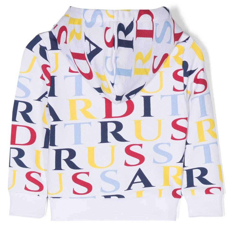 TRUSSARDI Scattered Logo Baby Zip Hoodie