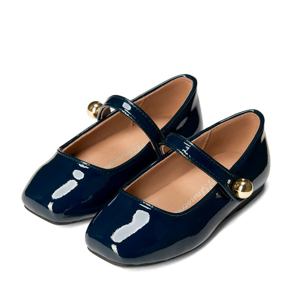 Ginny Glossy Leather Flat Mary Jane Shoes