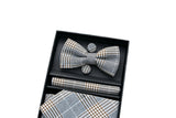 Brown Plaid Tie Set