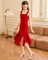 Radiant Red Elliston Bow-Tail Dress