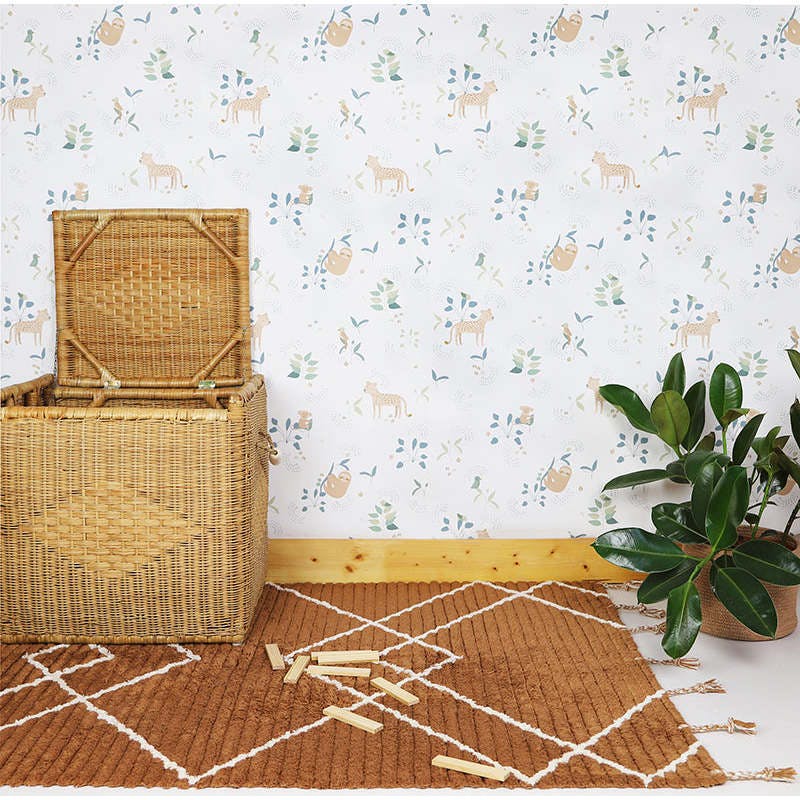 Lassa Braided Tassel Rectangular Rug, Brown