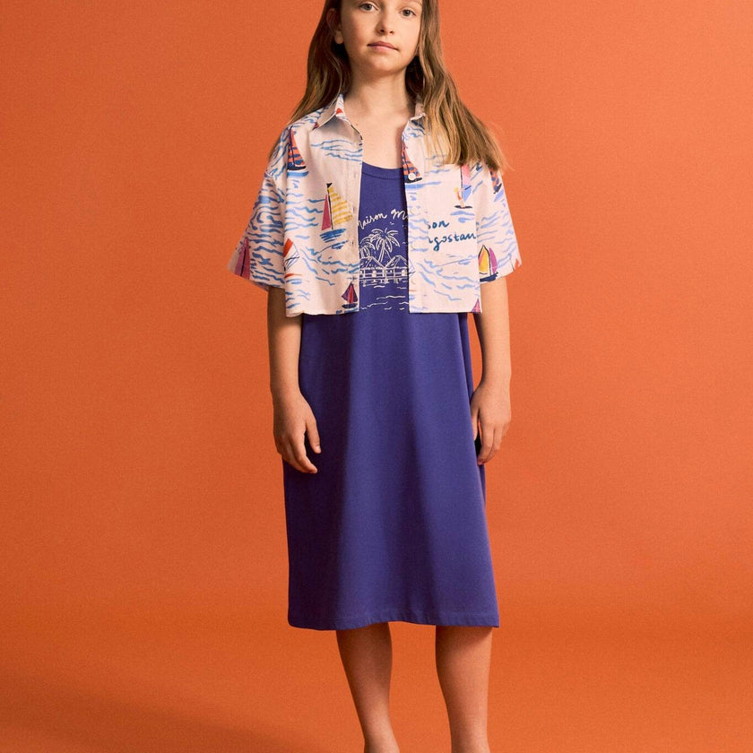 BARCOS CROPPED SHIRT WHITE