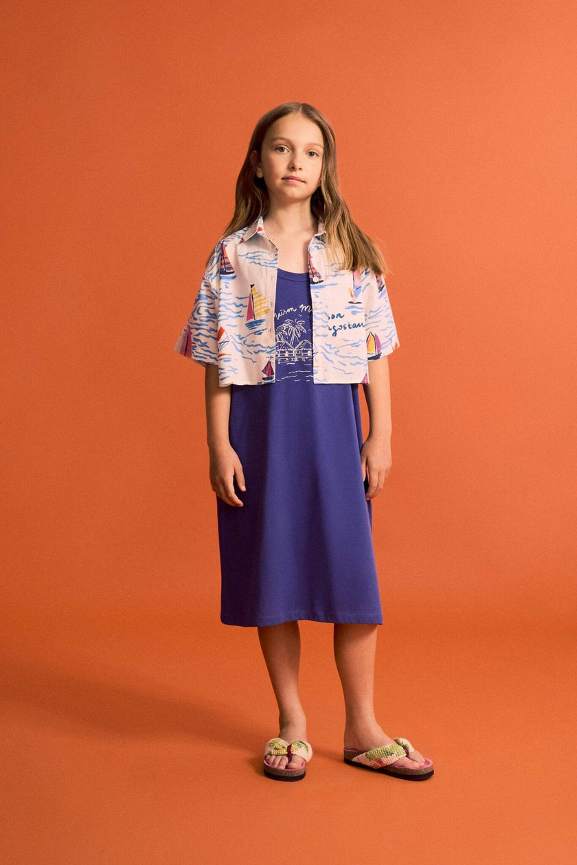 BARCOS CROPPED SHIRT WHITE