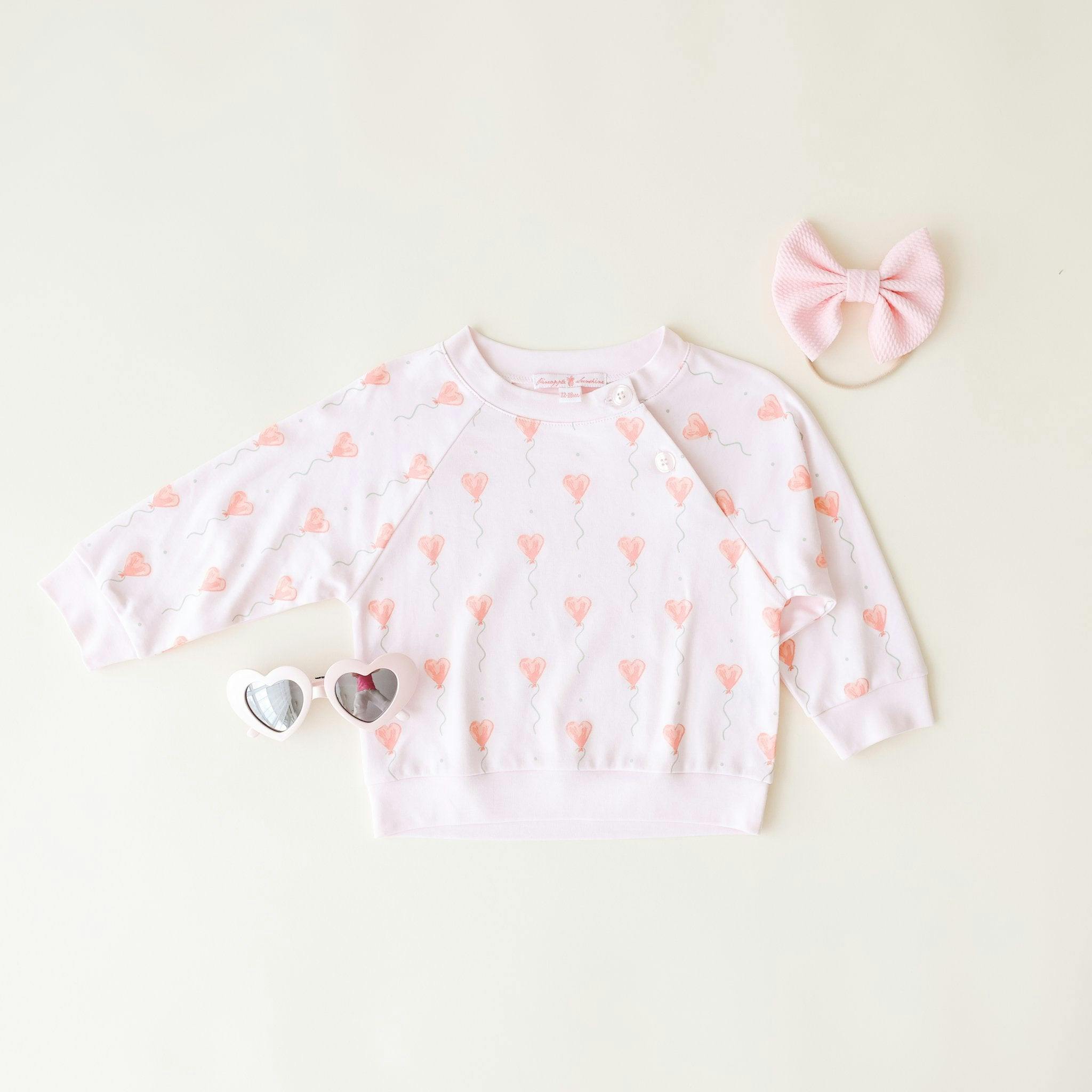 Pink Heart Balloon Legging Set