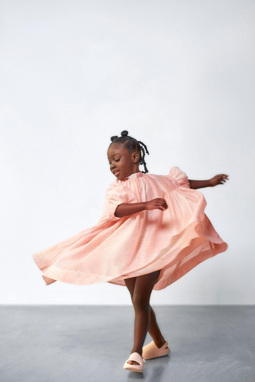 Tent Dress with Puff Sleeves