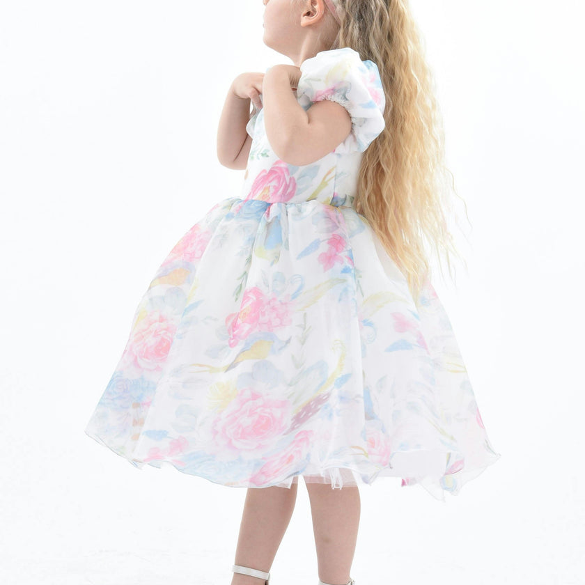 Pink Chablis Floral Garden Organza Dress