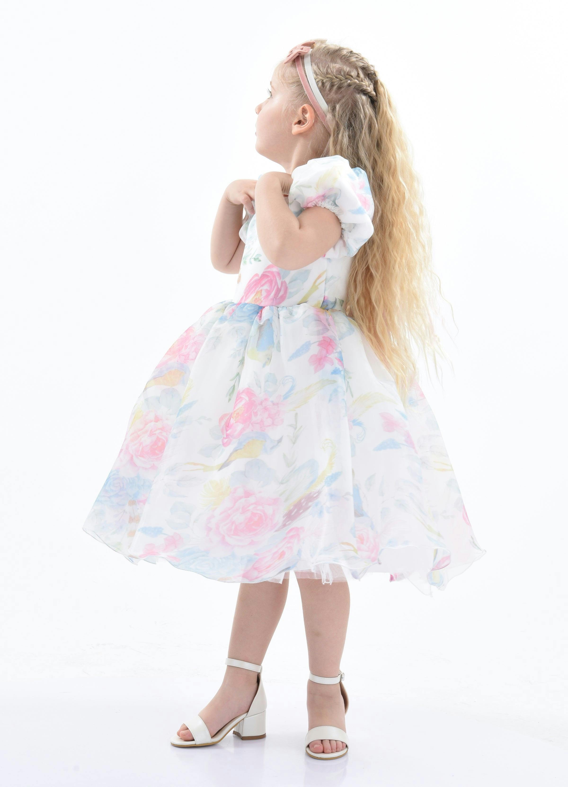 Pink Chablis Floral Garden Organza Dress