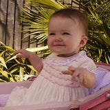Swiss Dot Hand-Smocked Dress And Bloomers