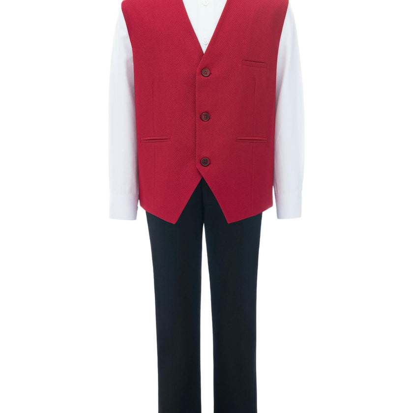 Red Lachlan Vest Outfit Set