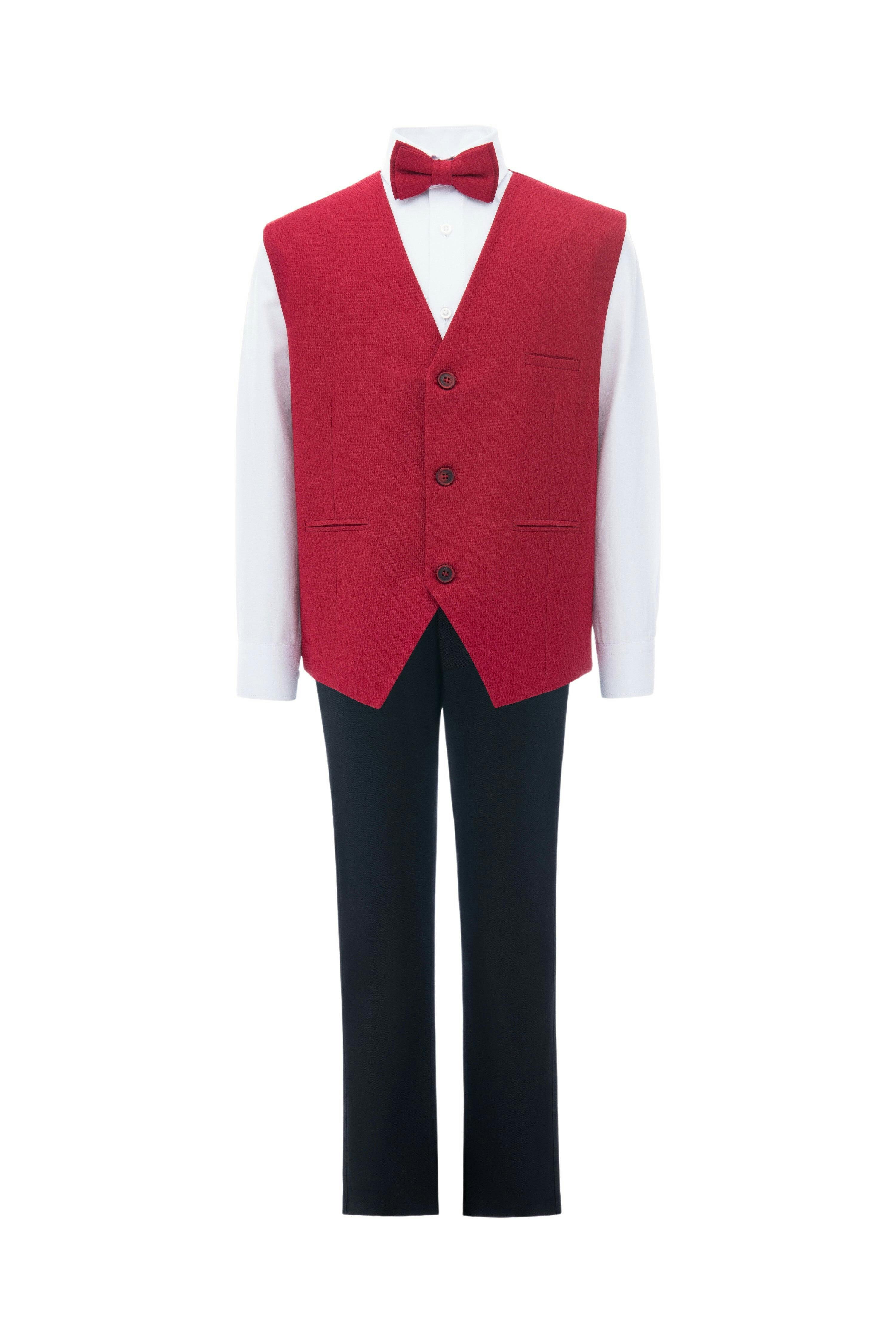 Red Lachlan Vest Outfit Set