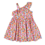 Leaf Print One Shoulder Dress