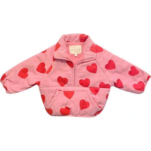 Valentine's Day Heart Love Corduroy Pullover Fleece Jacket