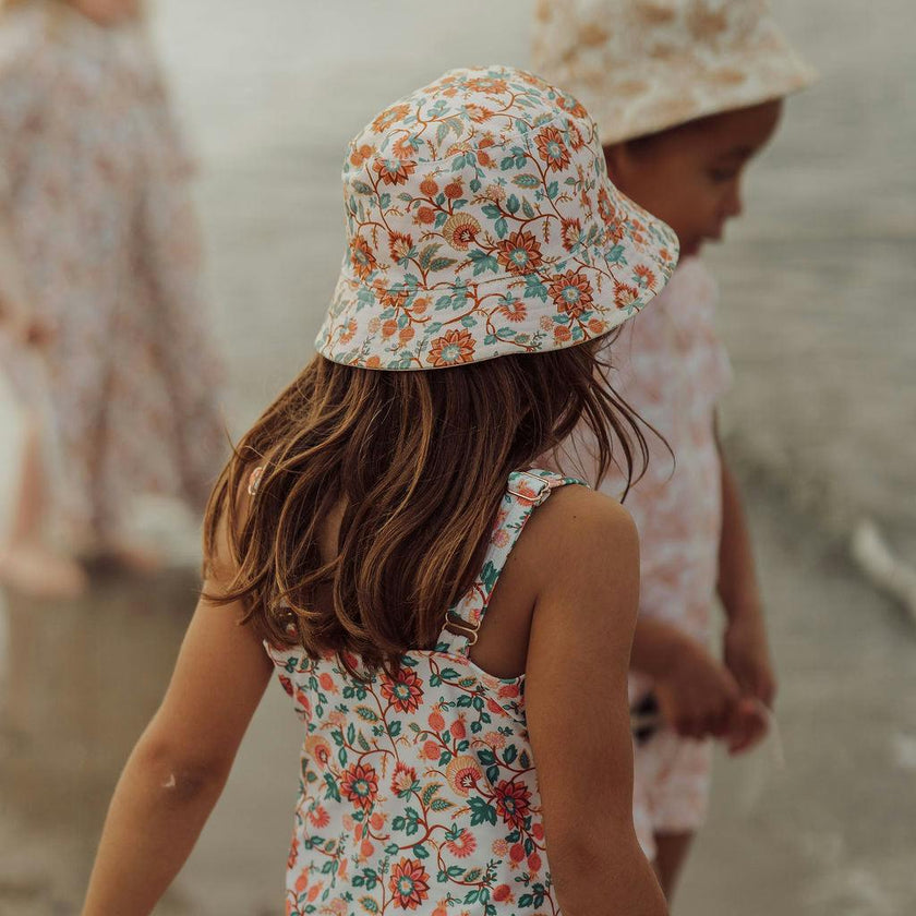 Vintage Girls 1 Piece Swimsuit | UPF + Recycled - In Bloom
