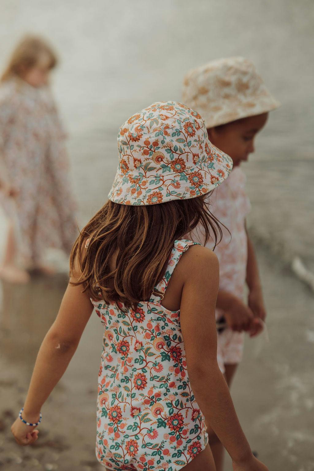 Vintage Girls 1 Piece Swimsuit | UPF + Recycled - In Bloom
