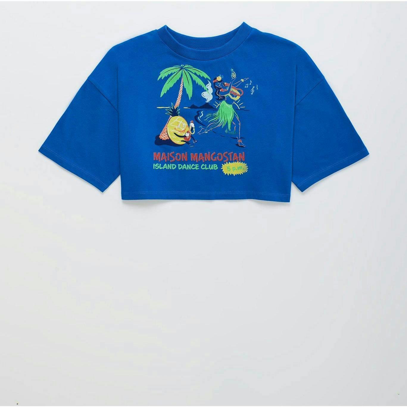 HULA CROP TOP BLUE