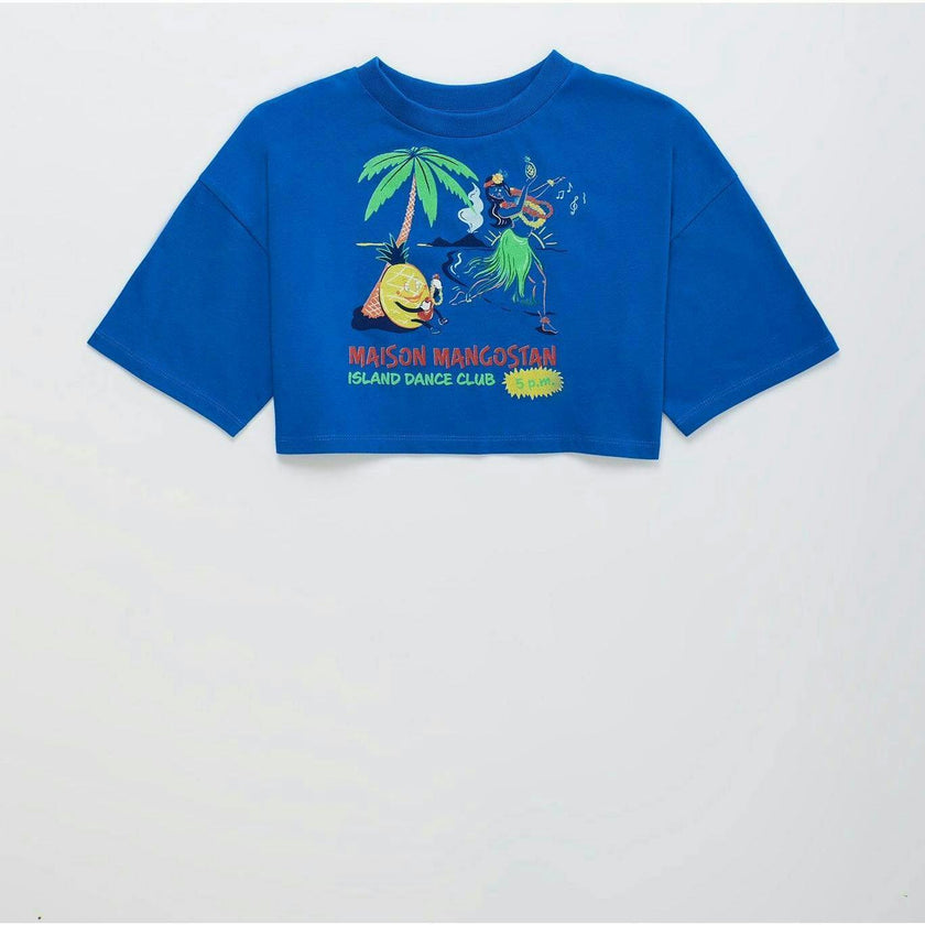 HULA CROP TOP BLUE