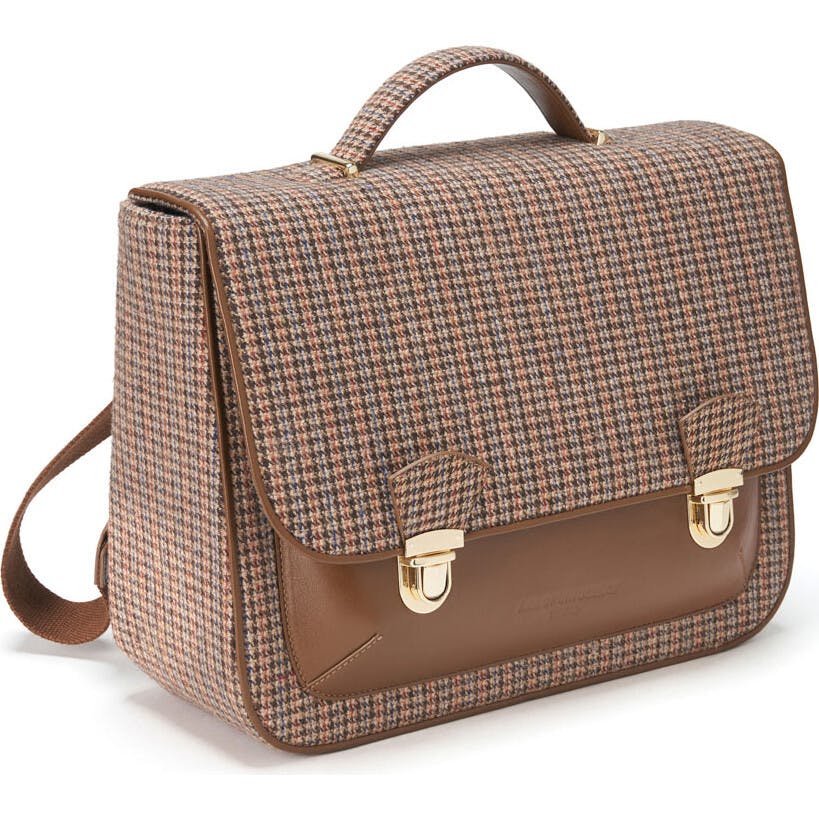 Boston Plaid Adjustable Shoulder Strap Schoolbag