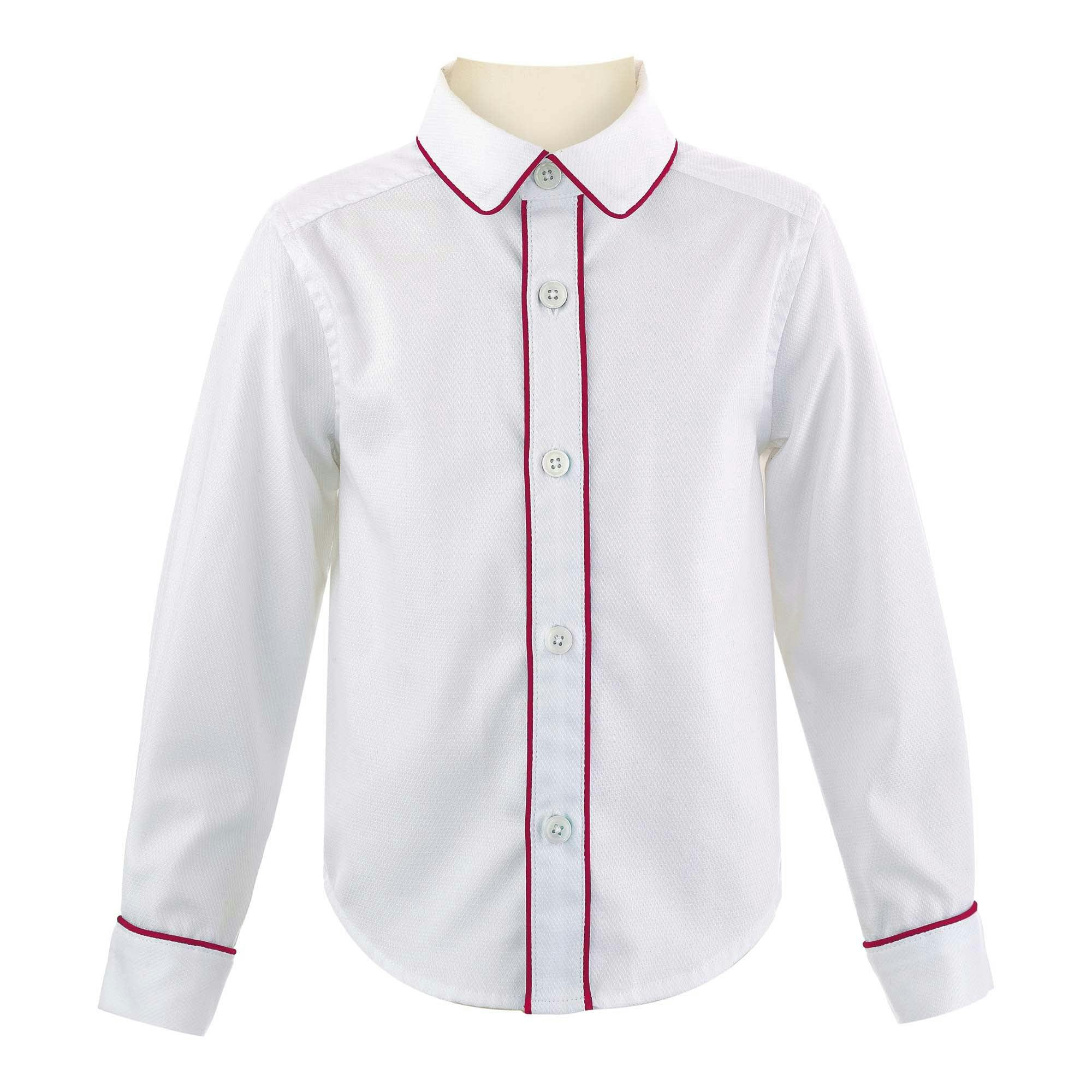 Red Pique Piped Shirt