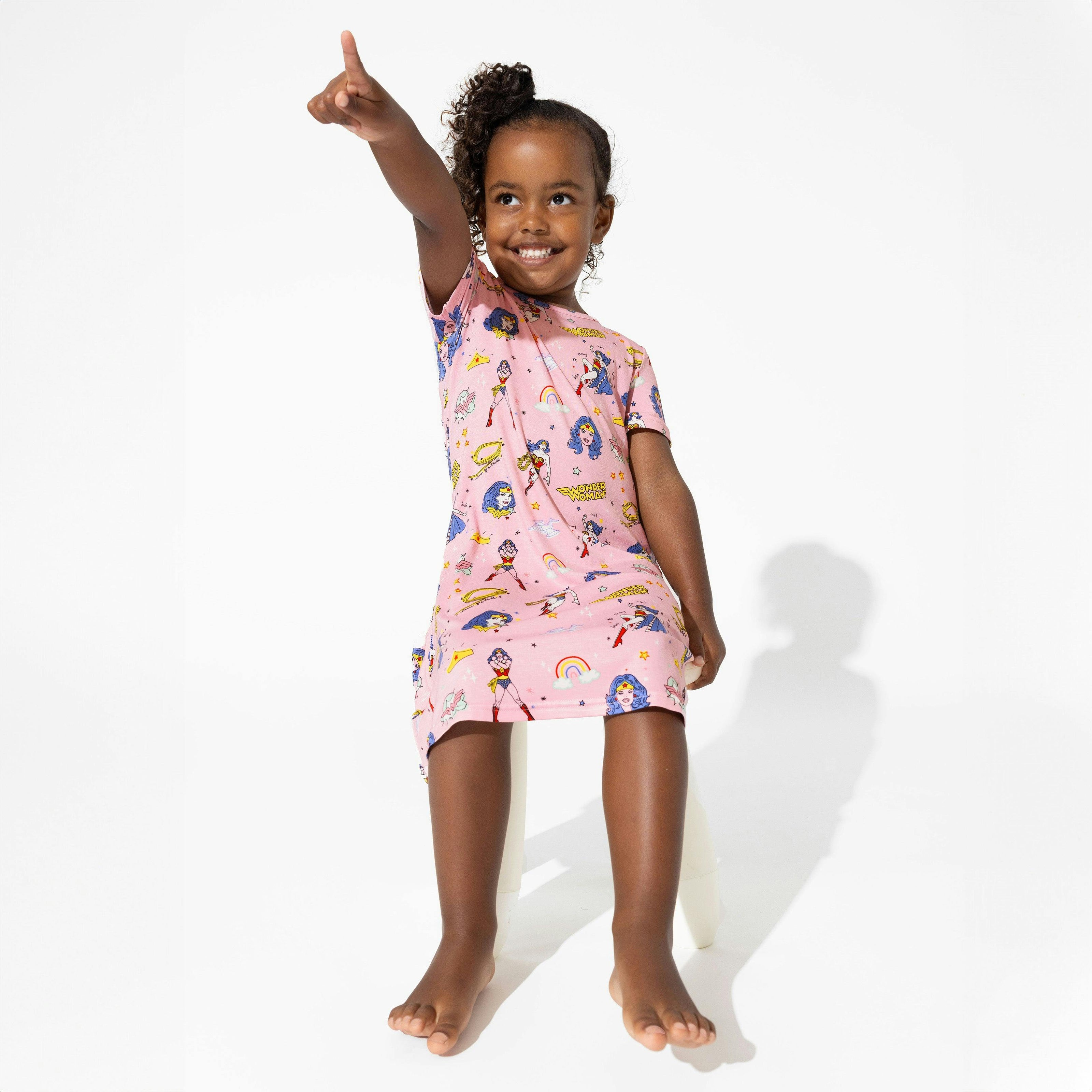 Wonder Woman Bamboo Girls' Short Sleeve Dress