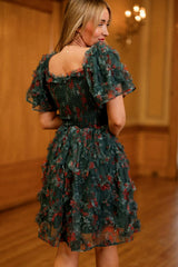 Florentina Short Dress in Emerald Truly Madly Deeply