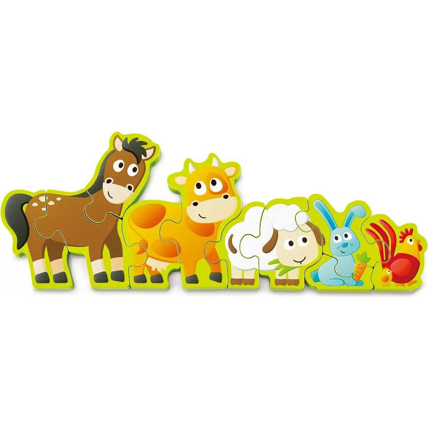 Hape: Numbers & Farm Animals Puzzle - 10pc