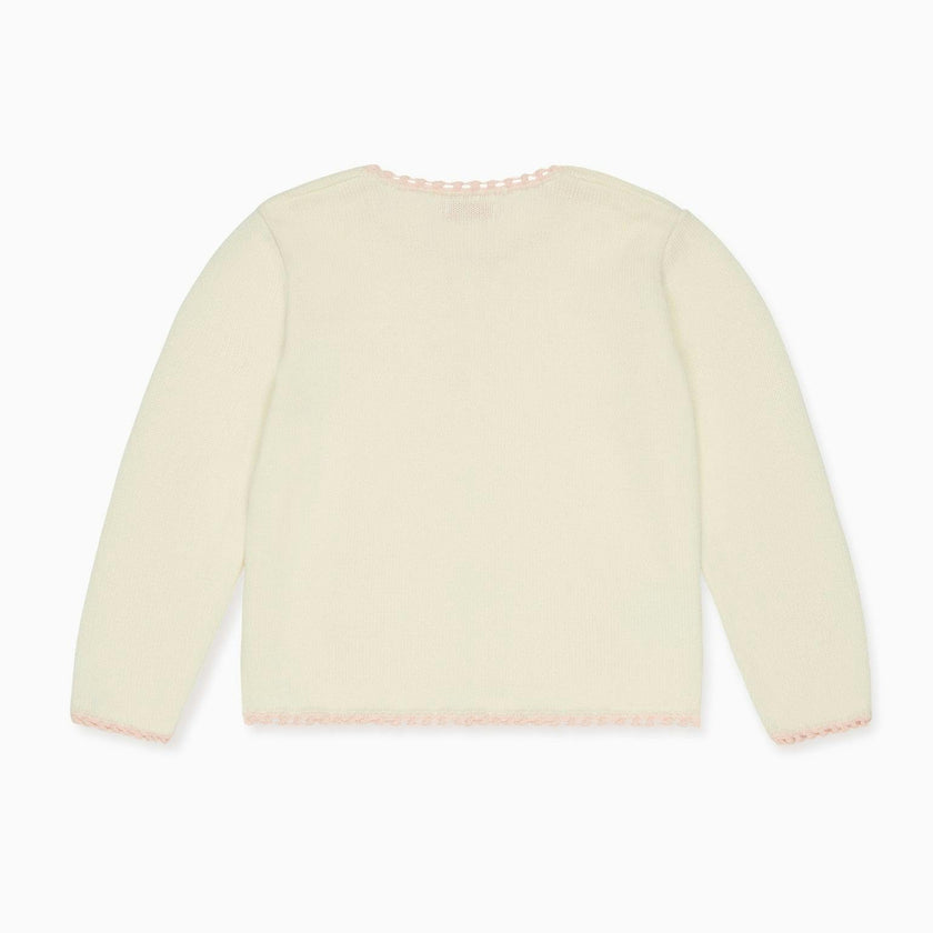 Nicky Hilton x La Coqueta Ivory Farrah Cotton Girl Cardigan