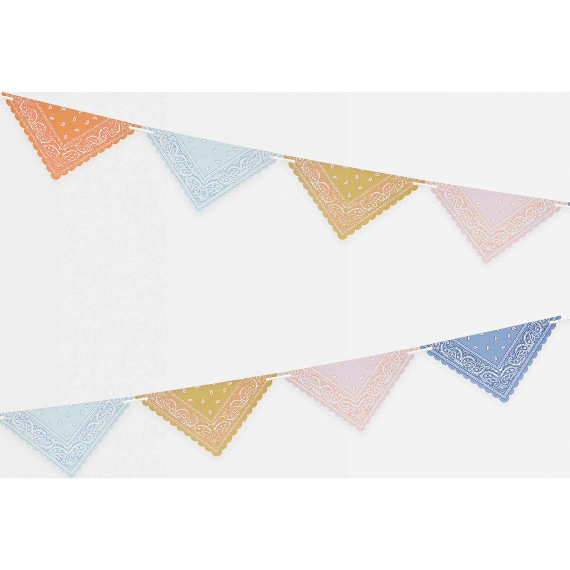 Western Bandana Flag Garland