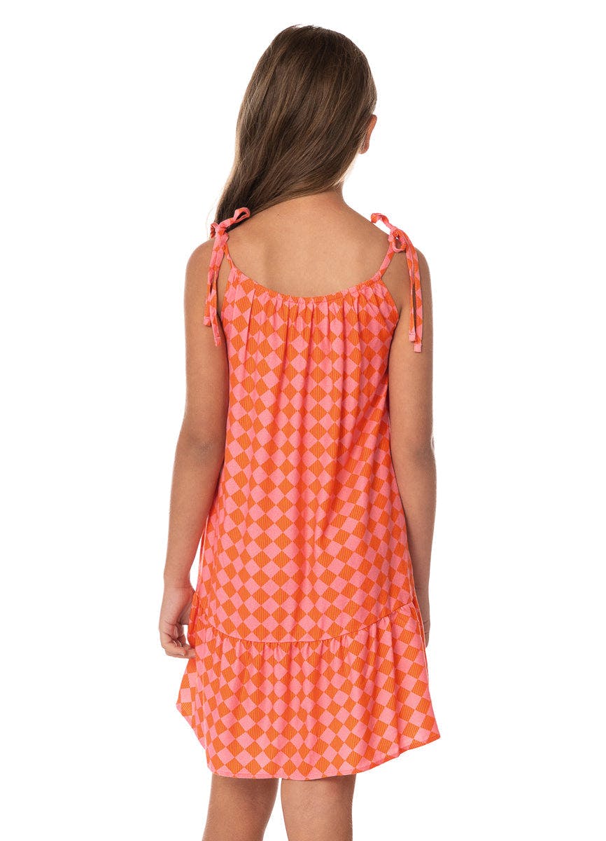 Maaji Sunset Grid Little Magnolia Girls Short Dress