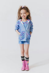 Girls Oversized Drop Shoulder Full-Zip Hoodie