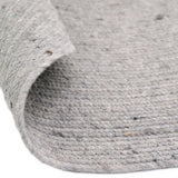 Neethu Hand-Crafted Felted Wool Round Rug, Grey