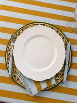 Lido Stripe Tablecloth in Sole