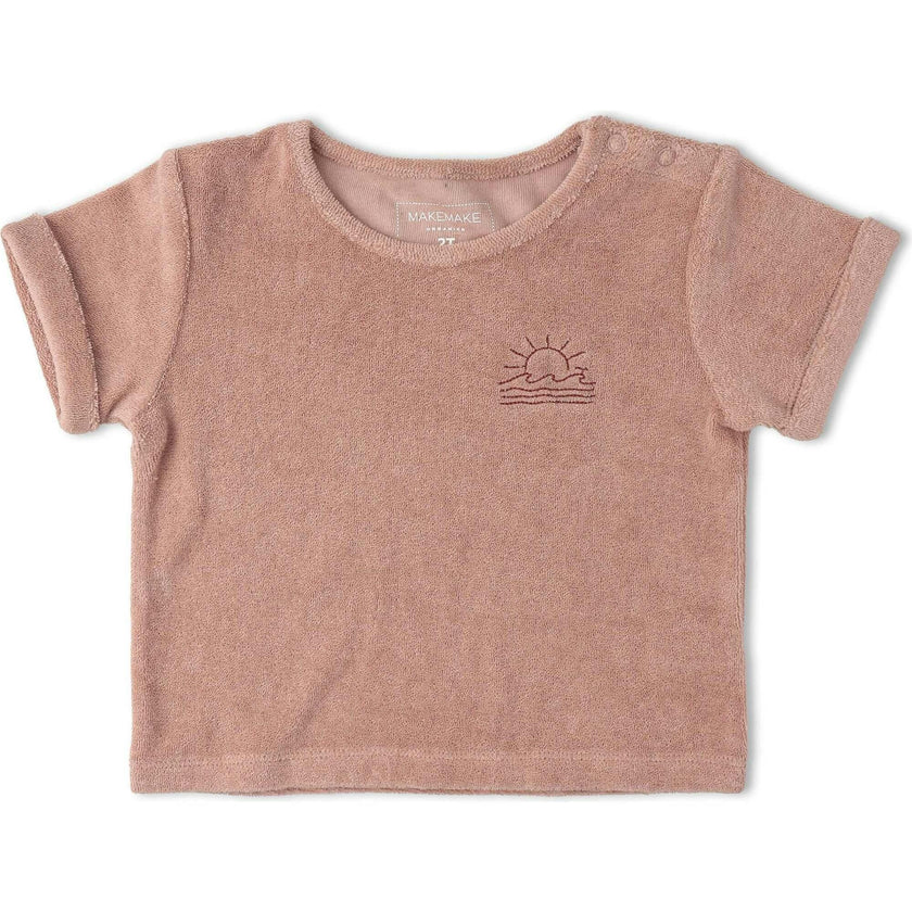 Organic Terry Tee & Shorts Set - Clay