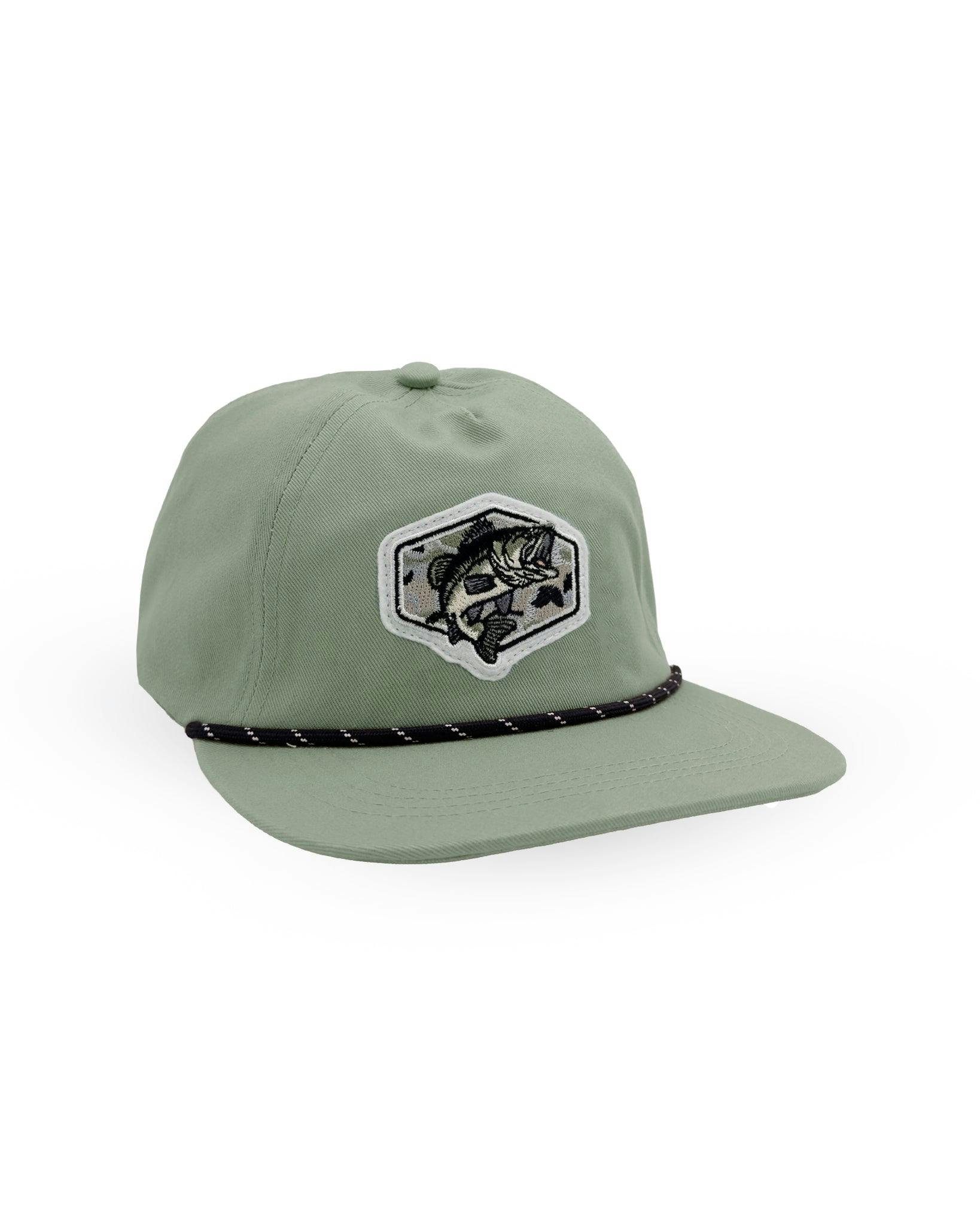 Gone Fishing Snapback Hat - Sage Twill