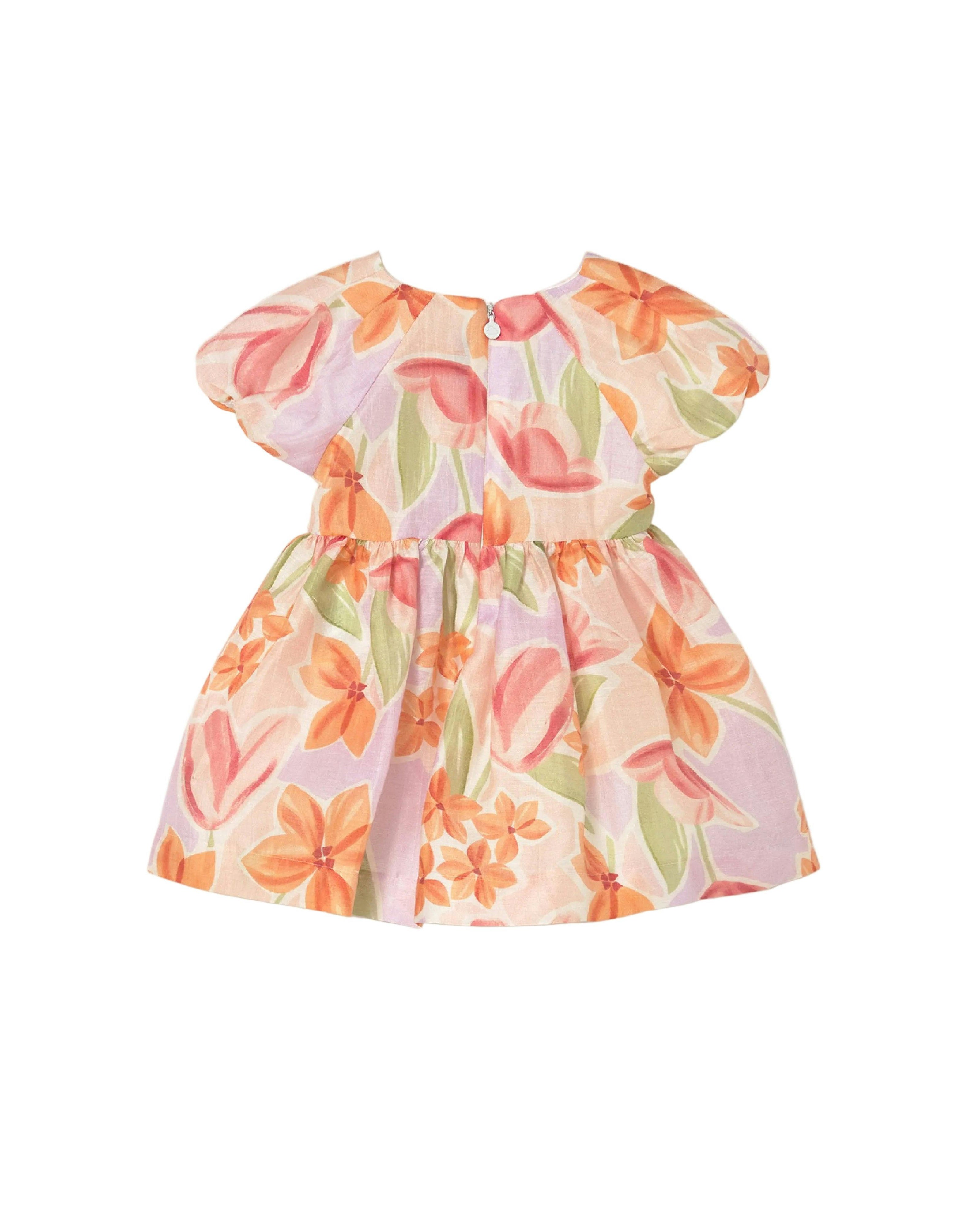 Lavender Baby Dress With Floral Print