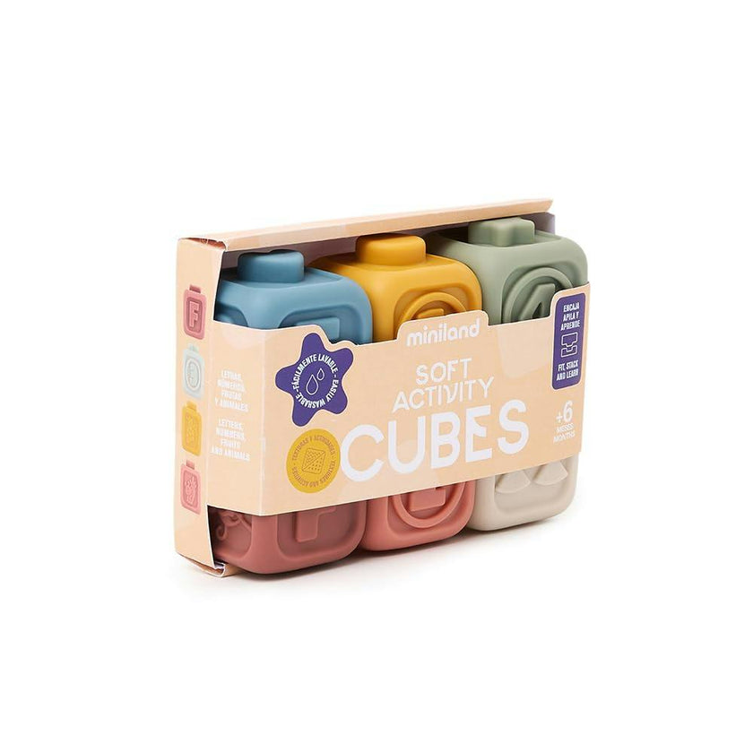 6 Stackable Rubber Cubs
