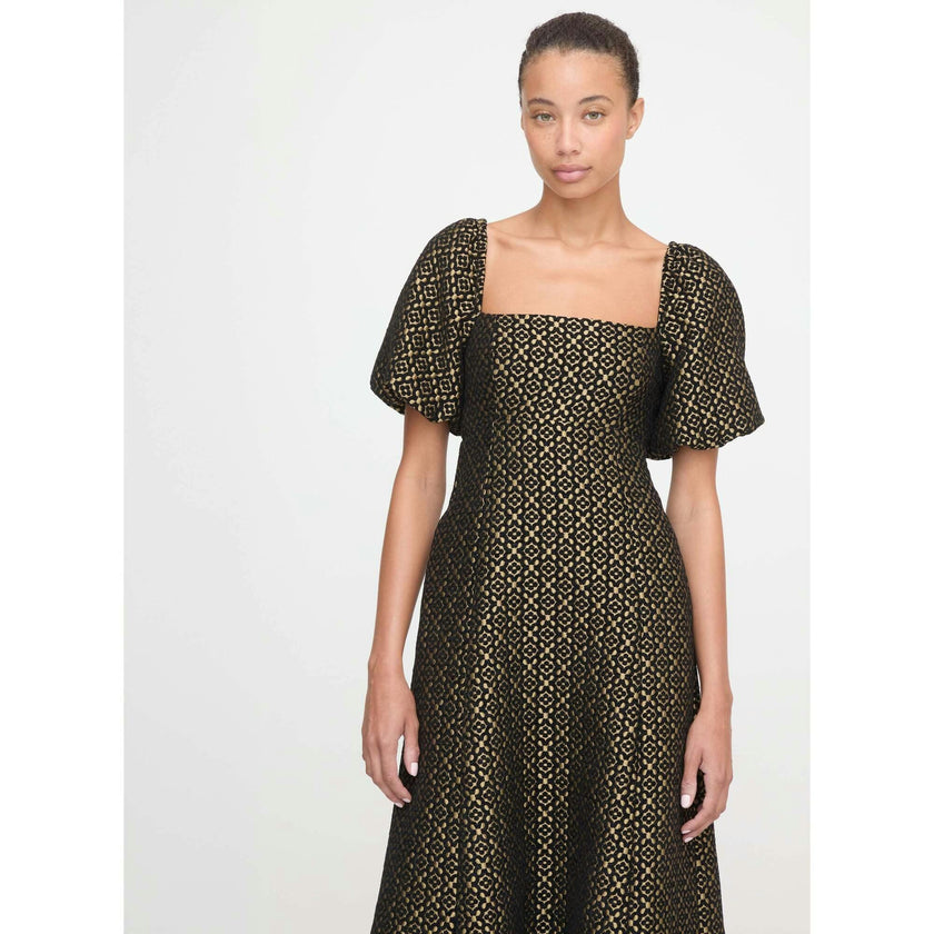 The Matilda Dress - Metallic Brocade