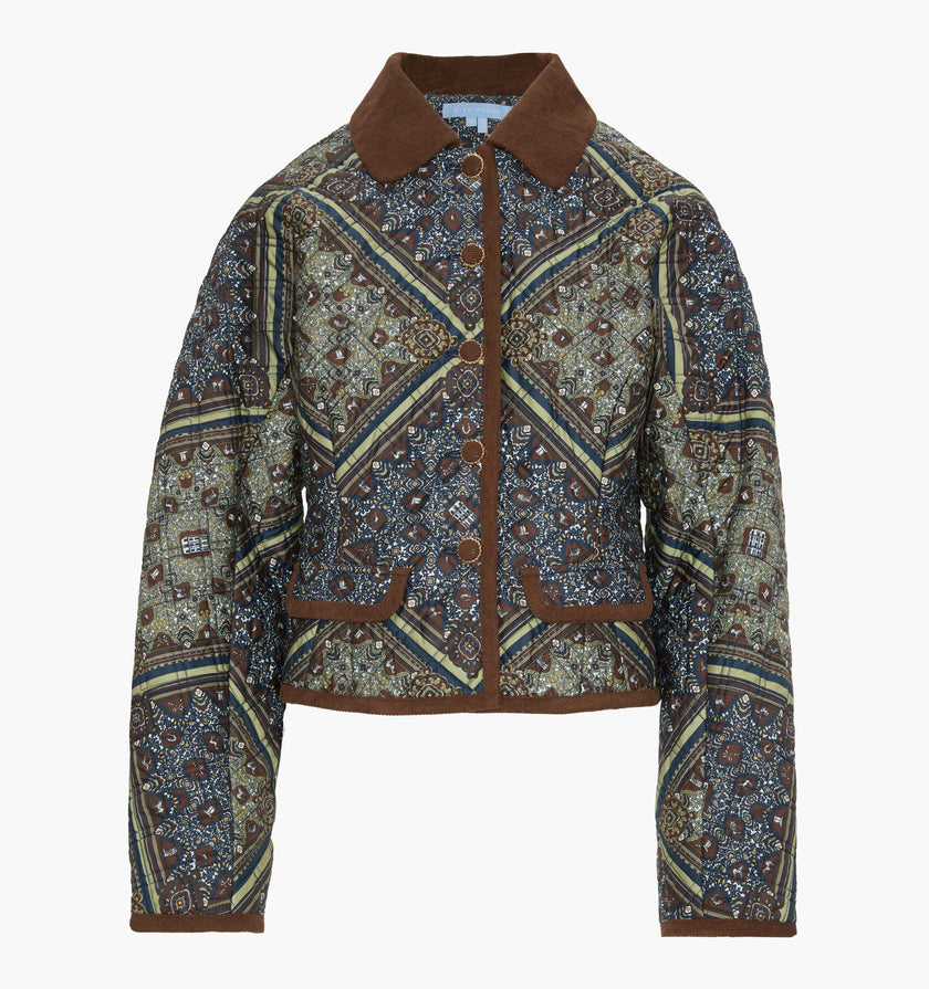 The Dax Jacket - Olive Equestrian Scarf