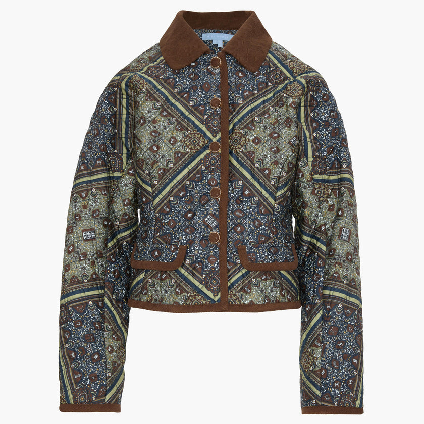 The Dax Jacket - Olive Equestrian Scarf