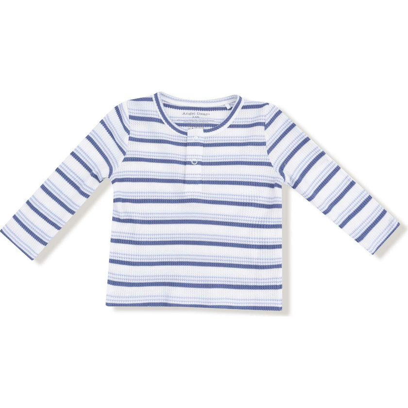 Vintage Stripe - Blue - Long Sleeve Henley