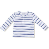 Vintage Stripe - Blue - Long Sleeve Henley