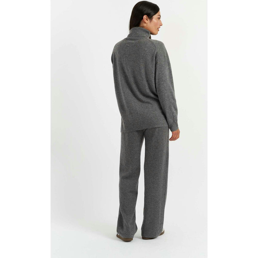 Wool & Cashmere Wide Leg Track Pant