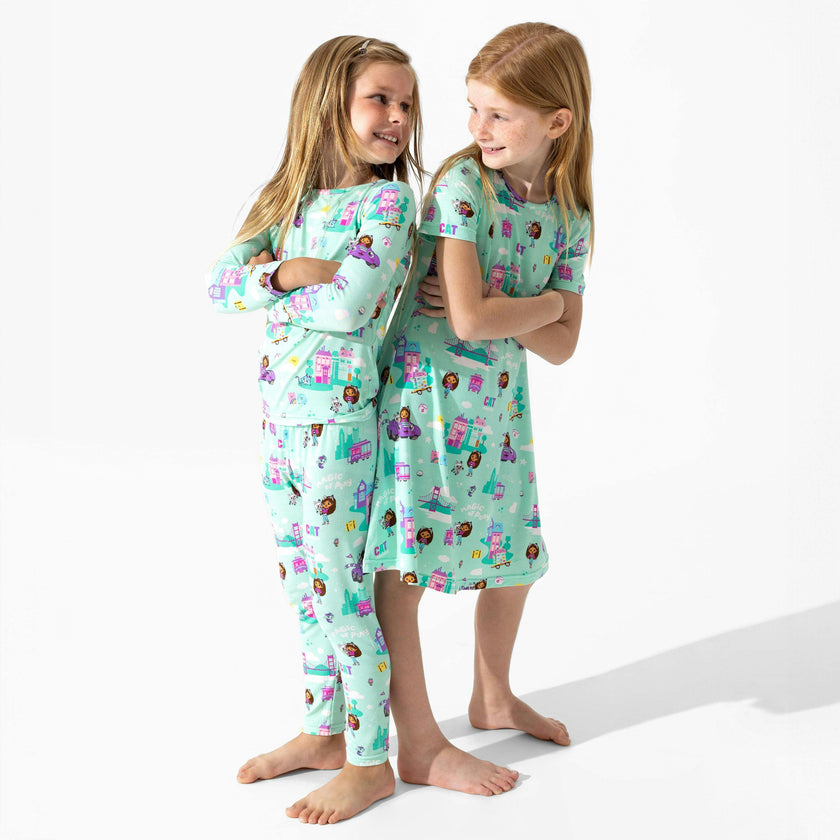 Gabby's Dollhouse: Cat Francisco Bamboo Girls' Short Sleeve Dress