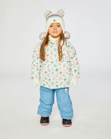 Baby Two Piece Snowsuit White With Floral Print