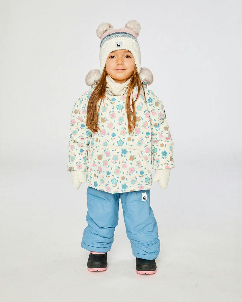 Baby Two Piece Snowsuit White With Floral Print
