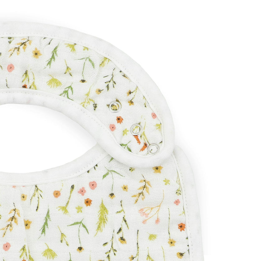 Organic Cotton Muslin Classic Bib 3 Pack - Floral Field