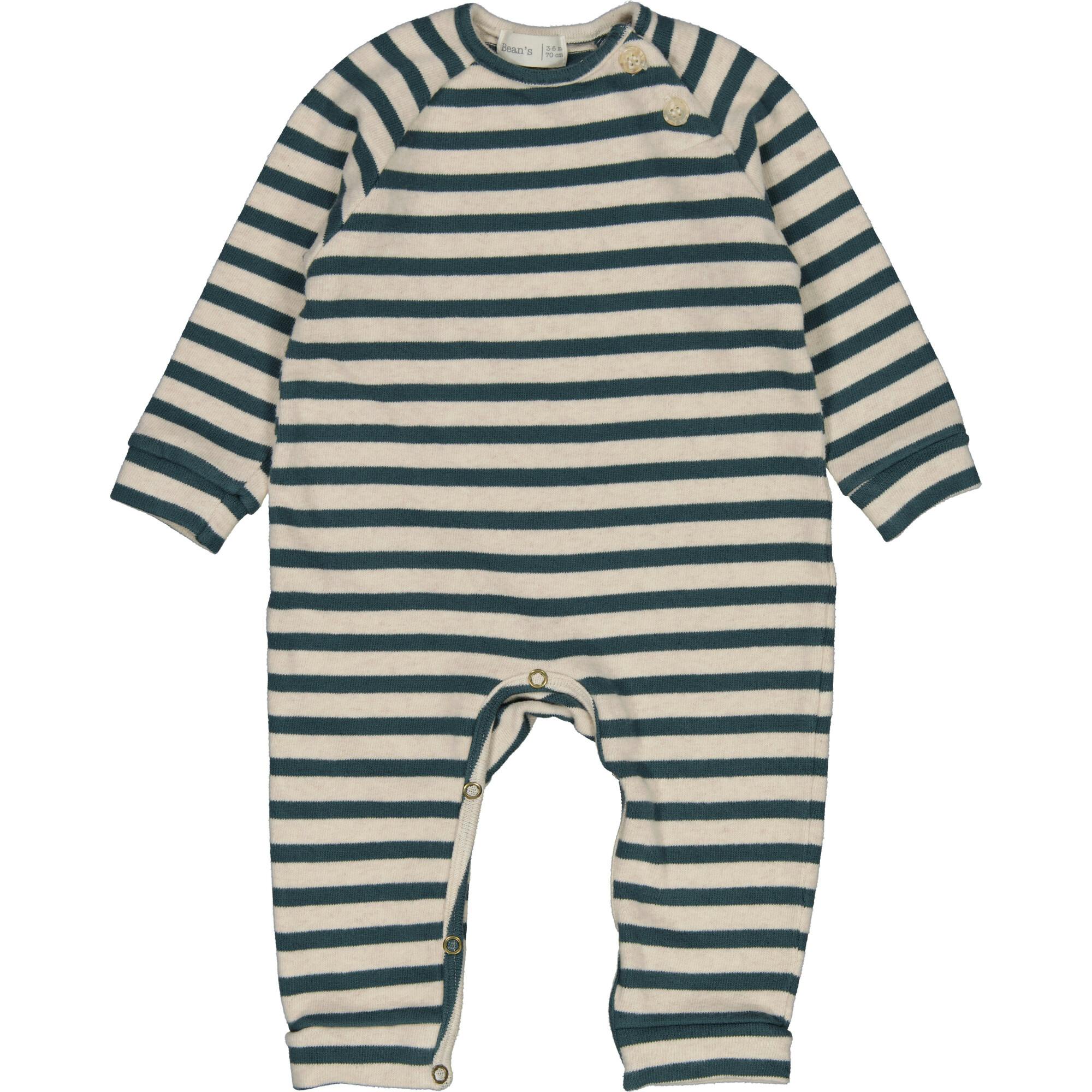 Striped Side Button Romper