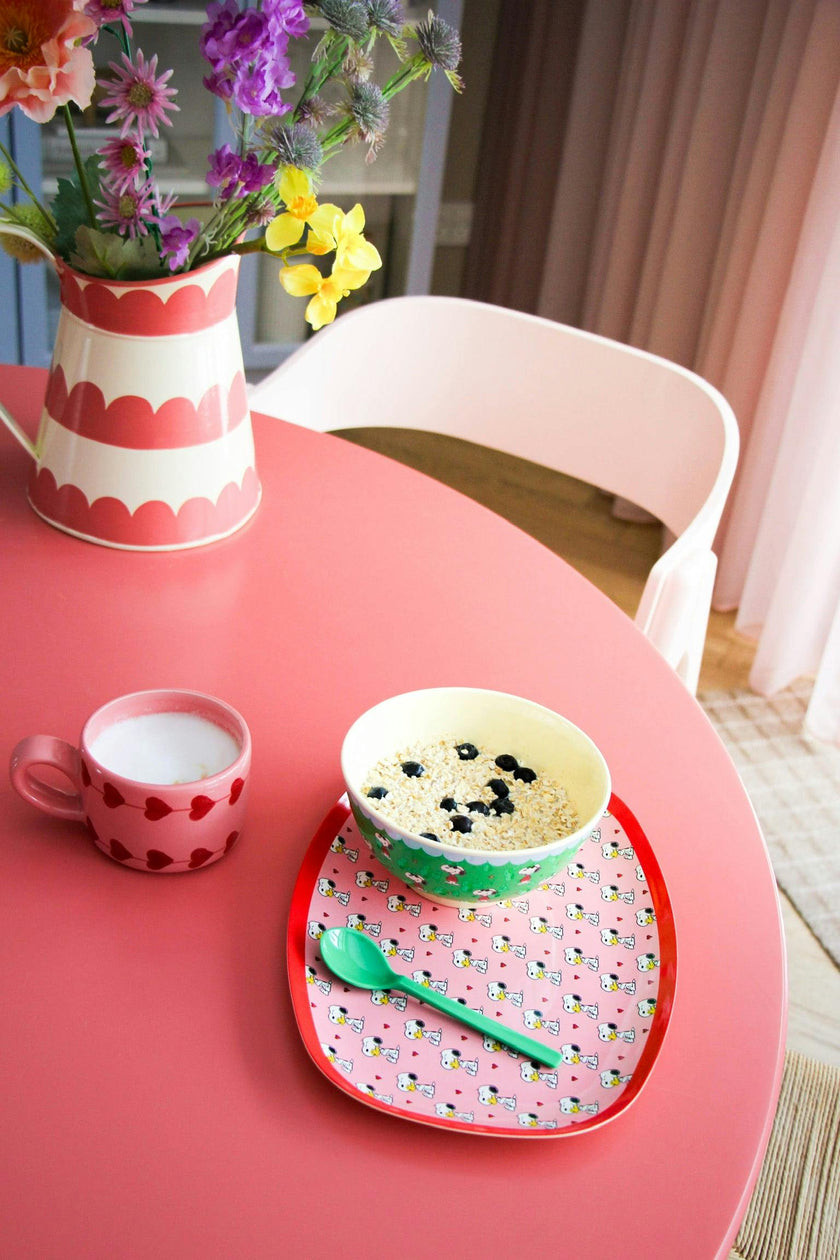 Medium Bowl - Green - Snoopy Print -