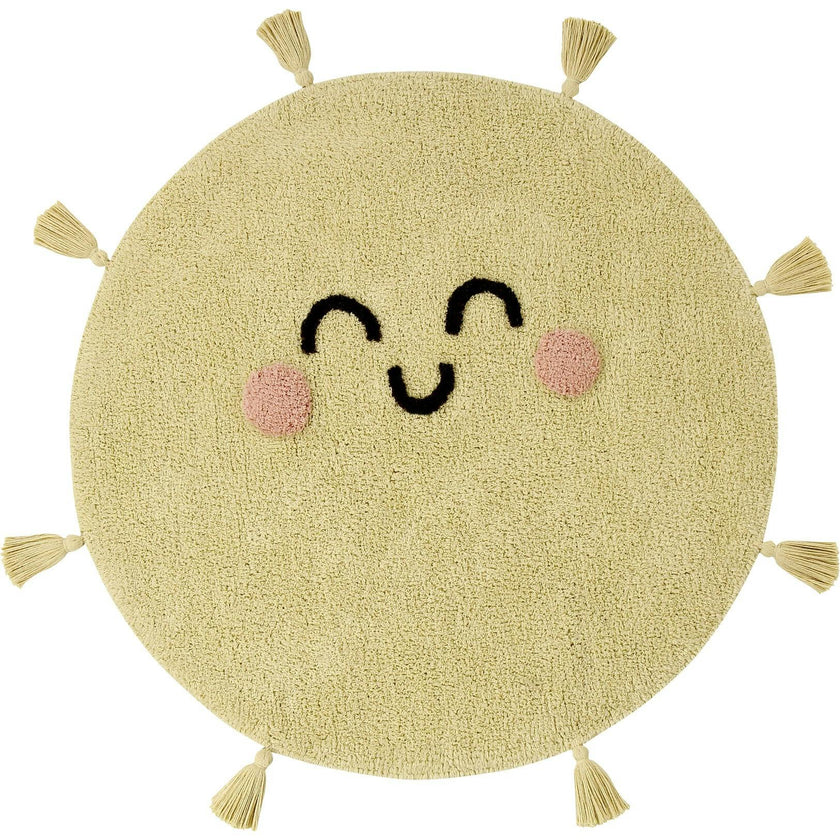 You'Re My Sunshine Tufted Round Rug With Tassels